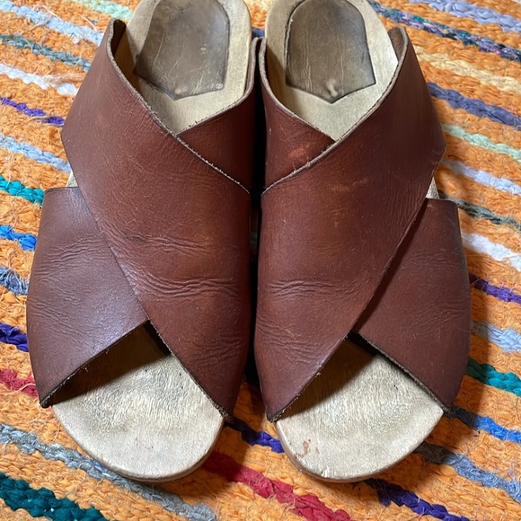 No. 6 Frieda clog brown chestnut leather size 42 - Picture 9 of 14